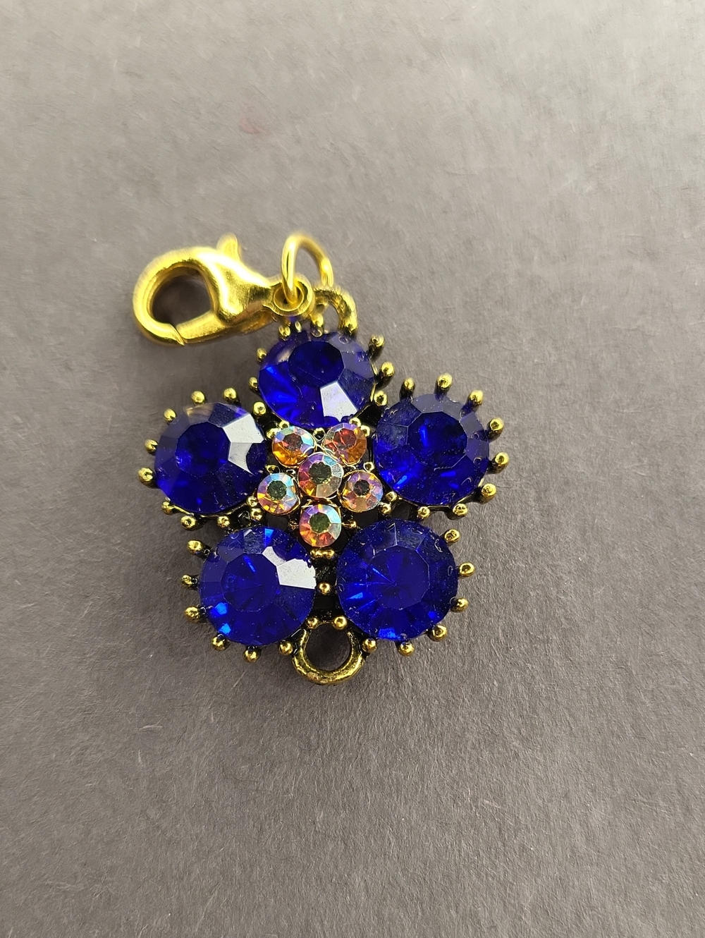 Blue Gemstone Charm Pendant
